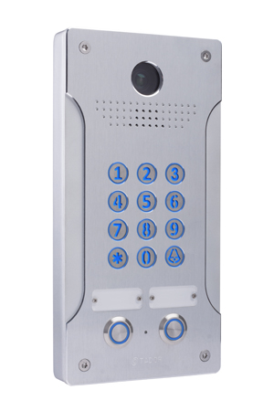 SIP IP Door Entry Panel with keypad and 2 buttons for houses and offices IP68