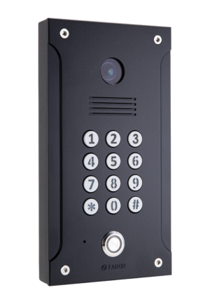 Black SIP door entry panel , POE , Anti Vandal , IOS / Android