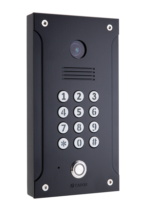Black SIP door entry panel , POE , Anti Vandal , IOS / Android